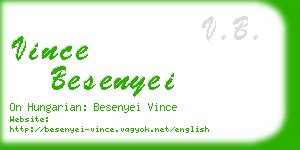 vince besenyei business card